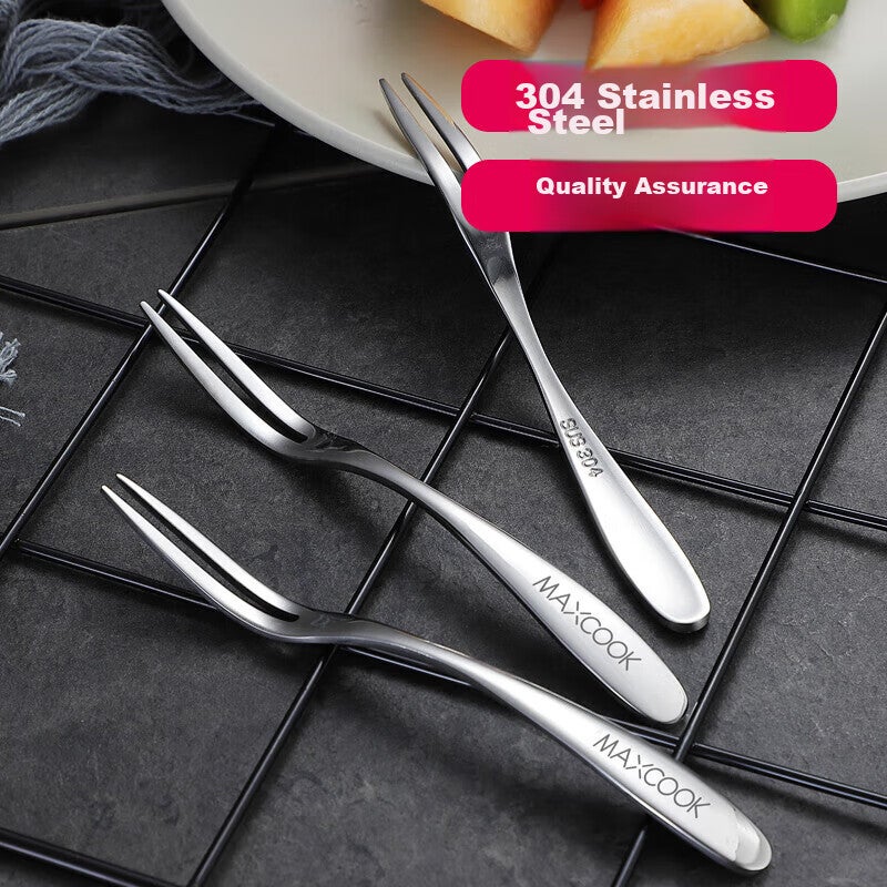 MAXCOOK 304 الفولاذ المقاوم للصدأ شوك الفاكهة ، شوك الحلوى ، شوك كعك القمر ، مجموعة 5 قطع ، MCGC795 - Image 5