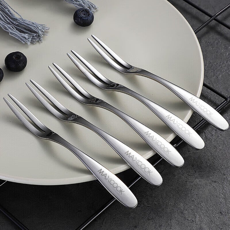 MAXCOOK 304 الفولاذ المقاوم للصدأ شوك الفاكهة ، شوك الحلوى ، شوك كعك القمر ، مجموعة 5 قطع ، MCGC795 - Image 3