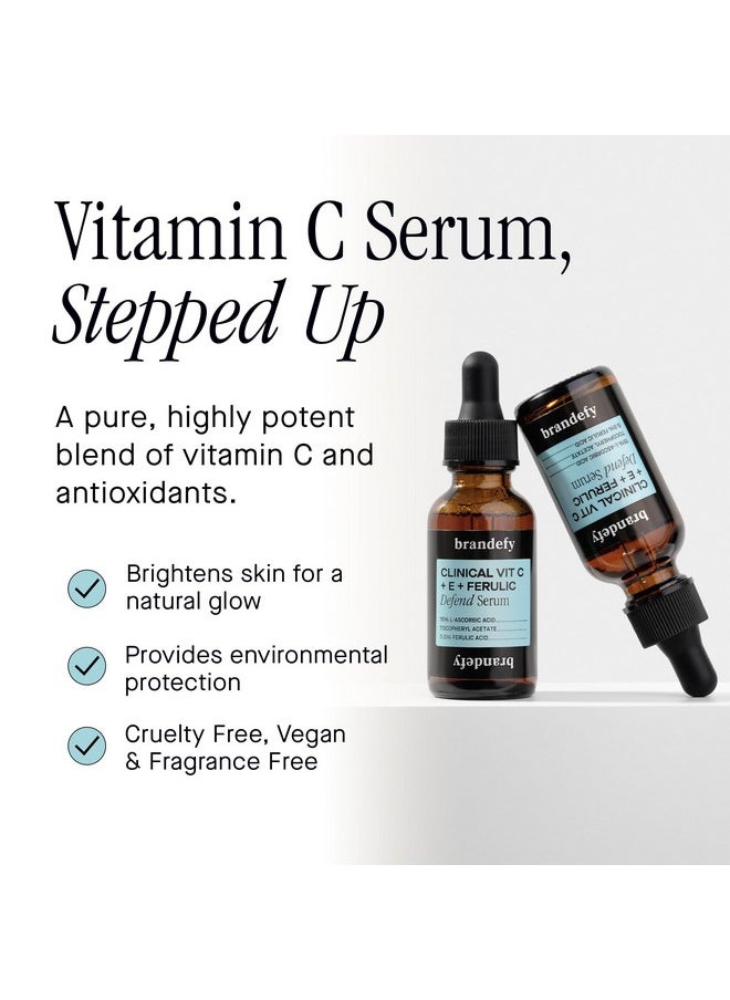 brandefy - Vitamin C Face Serum 15% L. Ascorbic Acid Ferulic Acid .5% + Vitamin E For Self Care And Beauty Face Dark Spot Corrector And Anti Aging 1Oz Made In The Usa - Image 1