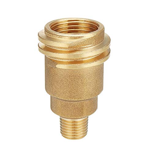JINYI QCC1 Nut Propane Gas Fitting Hose Adapter with 1/4" Male Pipe Thread Propane Quick Connect Fittings Solid Brass Propane Adapter - Image 1