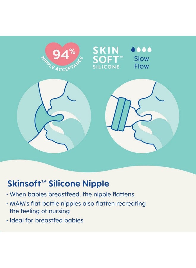 MAM Feel Good Slow Flow Premium Glass Baby Bottles, Easy Switch Between Breast and Bottle, 5oz, 0+ Months, Unisex, 3 Pack - Image 3