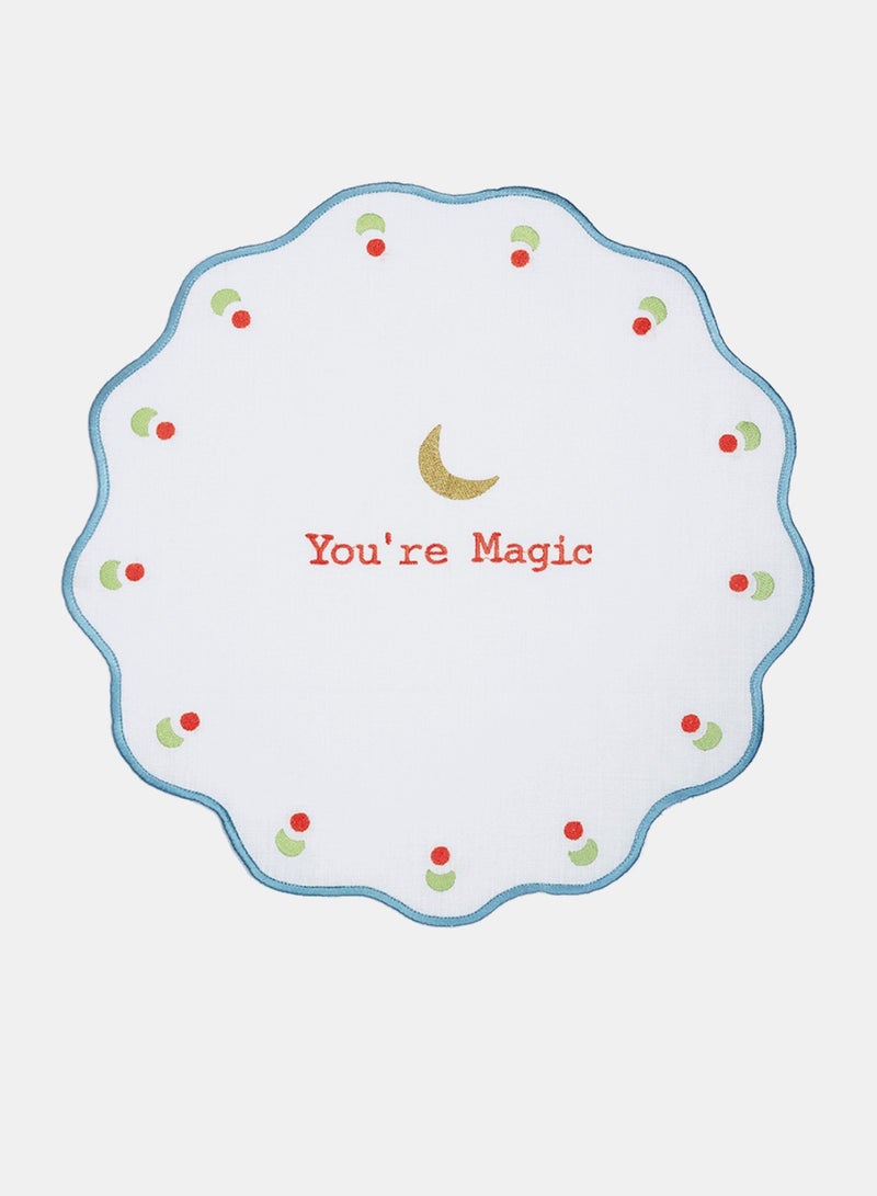 Baci milano Mamma Mia Round Embroidered Tablemat You'Re Magic 