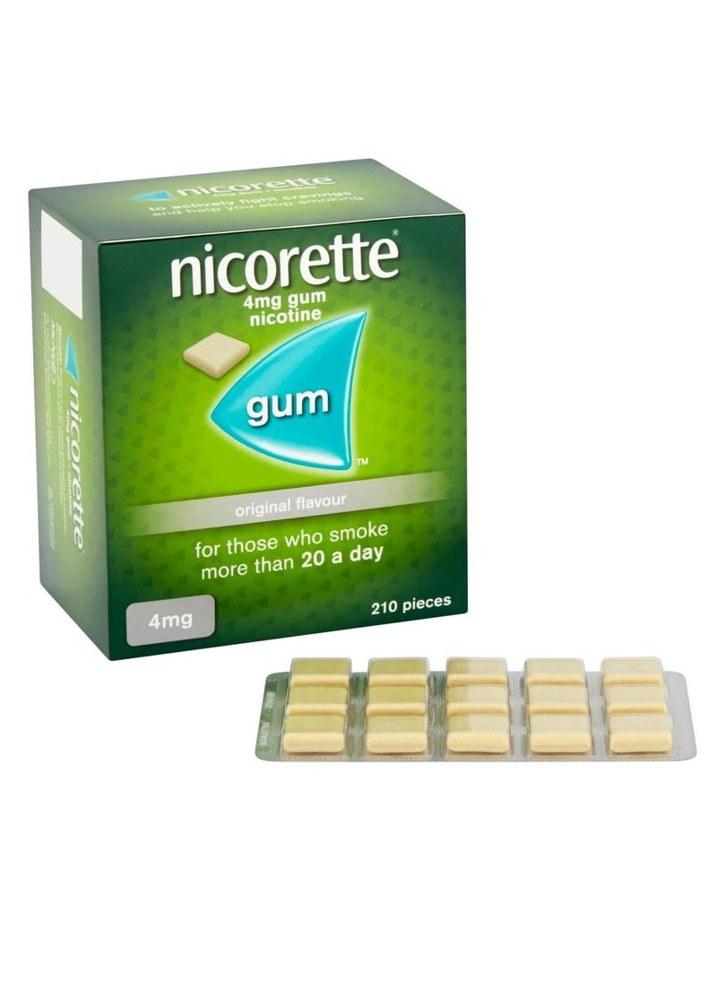 nicorette - Original Flavor 4Mg Gum 210 Pieces - Image 1