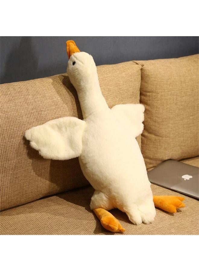 Zain Tiowo Giant White Goose Stuffed Animal Huge Duck Soft Toys Cuddly Plush Toys Big Long Swan Doll Kids Plush Pillow Sleeping Hugging Bolster Pillow Cushion for Bed Sofa Floor (White,90cm/35inch) - Image 2