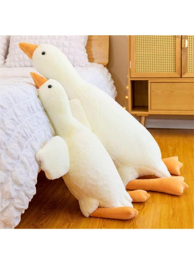 Zain Tiowo Giant White Goose Stuffed Animal Huge Duck Soft Toys Cuddly Plush Toys Big Long Swan Doll Kids Plush Pillow Sleeping Hugging Bolster Pillow Cushion for Bed Sofa Floor (White,90cm/35inch) - Image 3
