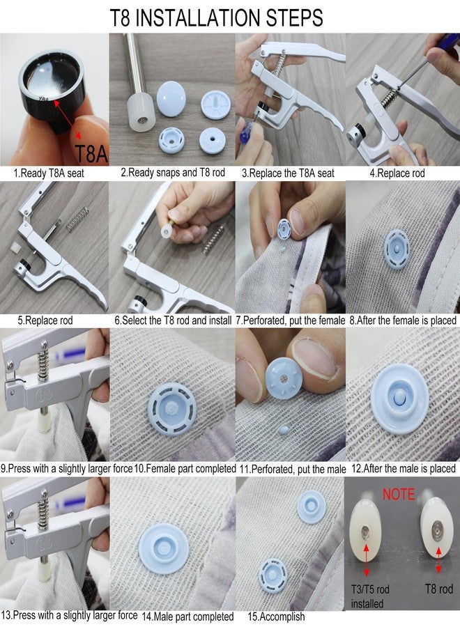 BetterJonny 288 Sets KAM T8 Snaps, BetterJonny Size 24 Plastic Snaps Starter Fasteners Kit No-Sew Buttons for Crafts Clothing Diaper Sewing 12 Colors - Image 2