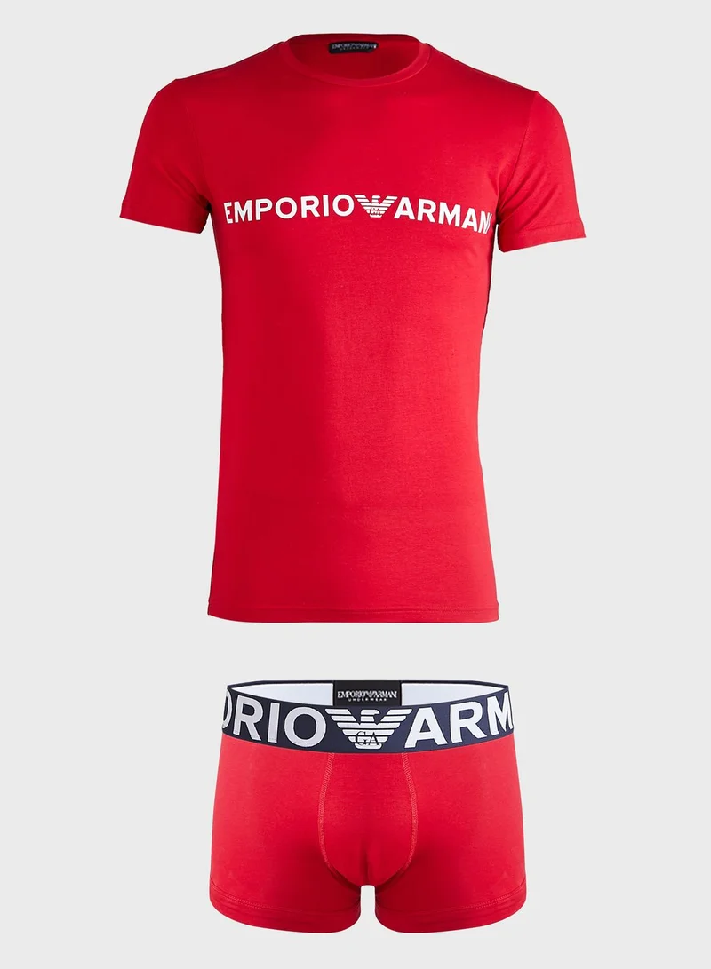EMPORIO ARMANI Set Of T-Shirt And Trunk