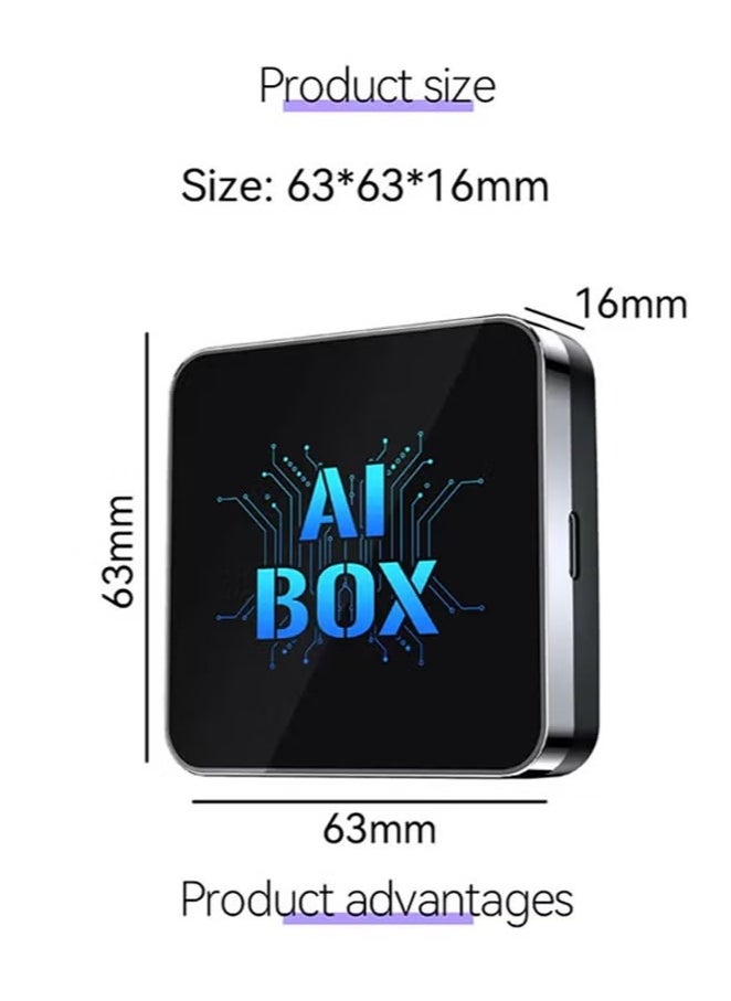 Digisand - Newest Wireless CarPlay Adapter Supports YouTube, Netflix & More Wired CarPlay to Wireless Dongle, AI Box CarPlay 2 in 1 Wireless AI Box Plug & Play - Image 1