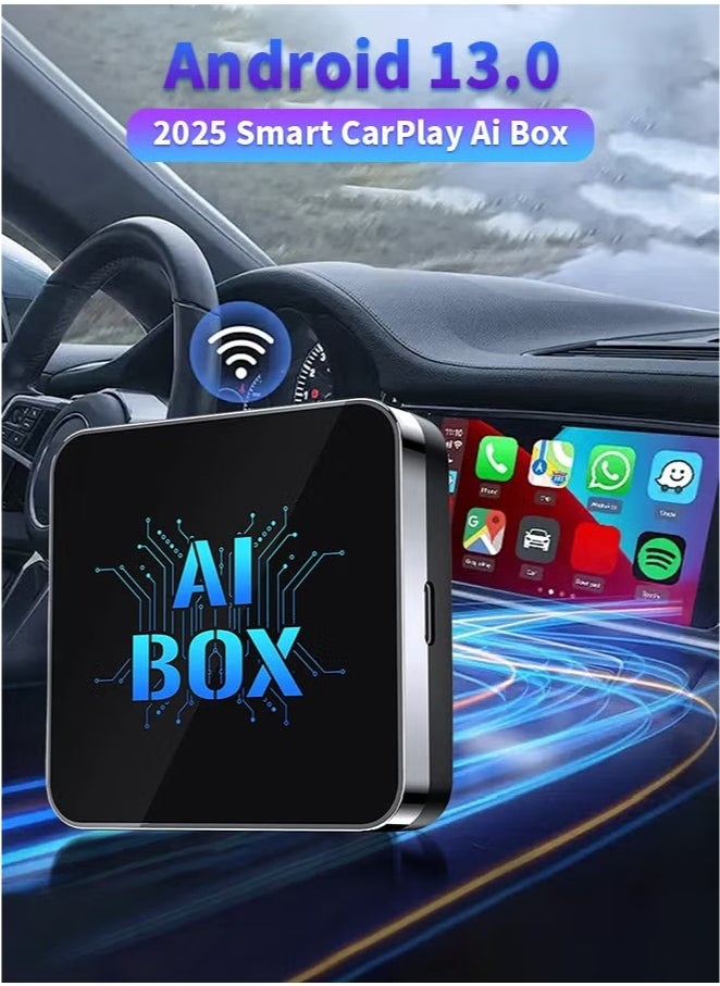 Digisand - Newest Wireless CarPlay Adapter Supports YouTube, Netflix & More Wired CarPlay to Wireless Dongle, AI Box CarPlay 2 in 1 Wireless AI Box Plug & Play - Image 1