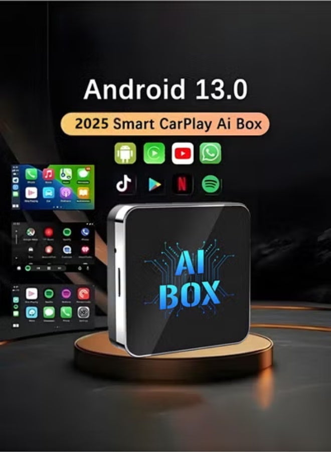 Digisand 2025 Newest Wireless CarPlay AI box Adaptor and Android Auto Wireless Adaptor - Magic Link CarPlay Ai Box-Support YouTube/TF Card/U Disk for Wired to Wireless CarPlay Dongle for Wired CarPlay Cars Plug & Play - Image 1