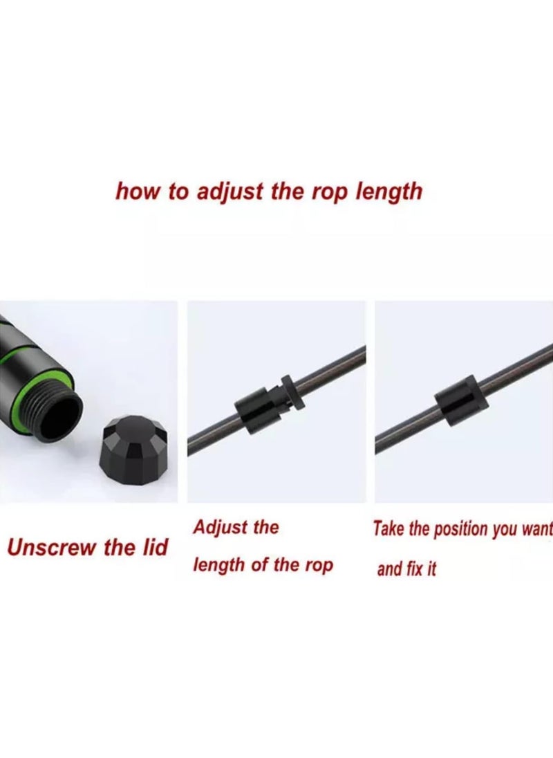 MMG - Adjustable Speed Heavy Weighted Steel Wire Exercise Skipping Jump Rope|Heavy Skipping Rope PVC Weighted Speed Exercise Jump Rope Breathing Handle 360 Degree rotation - Image 1