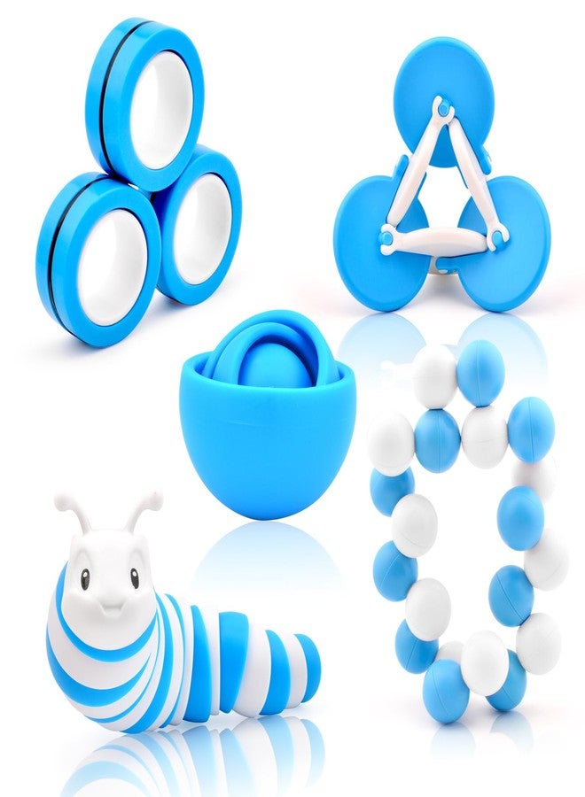 ASIOWELY Fidget Toys Adults Pack, Sensory Toys Set for Kids, Fidget Spinner Slug, Figette Cool Gadget for 8-12 Boys Teens ADHD Autism Stress Relief Desk Toy Easter Basket Stuffers for Gift - Image 1