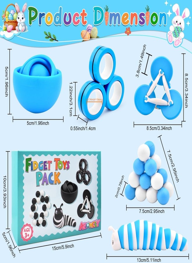 ASIOWELY Fidget Toys Adults Pack, Sensory Toys Set for Kids, Fidget Spinner Slug, Figette Cool Gadget for 8-12 Boys Teens ADHD Autism Stress Relief Desk Toy Easter Basket Stuffers for Gift - Image 2