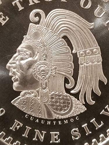 KAQ 1 oz 999 Aztec Calendar Stone Eagle Warrior Emperor of Tenochtitlan New - Image 3