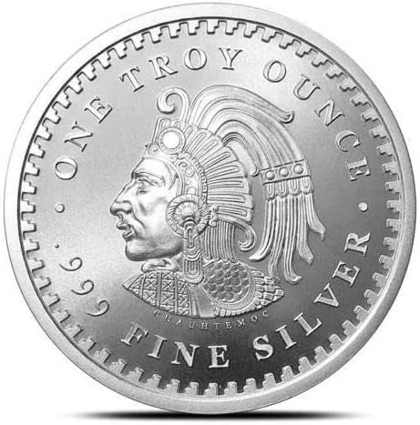 KAQ 1 oz 999 Aztec Calendar Stone Eagle Warrior Emperor of Tenochtitlan New - Image 1