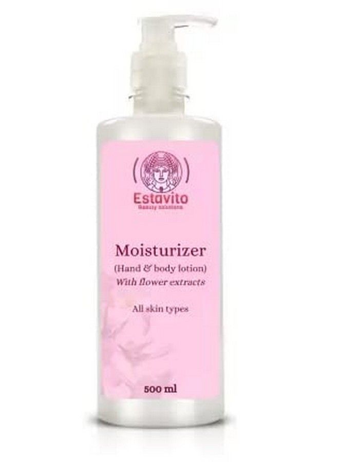 ESTAVITO Hand & Body Lotion With Flower Extracts 500 Ml ; Moisturizer ; Non Sticky Formulation ; Brightens And Lightens The Skin ; For All Skin Types ; - Image 1