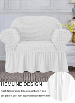 Arabest Sofa Cover Set, 4 piece 7 seater（3+2+1+1） Multifunctional Sofa Slipcover, Couch Cover  Furniture Protector Cover, Washable High Elastic Durable  with Skirt, for Living Room for Bed Room (white)  - Image 4