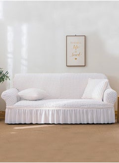 Arabest Sofa Cover Set, 4 piece 7 seater（3+2+1+1） Multifunctional Sofa Slipcover, Couch Cover  Furniture Protector Cover, Washable High Elastic Durable  with Skirt, for Living Room for Bed Room (white)  - Image 5