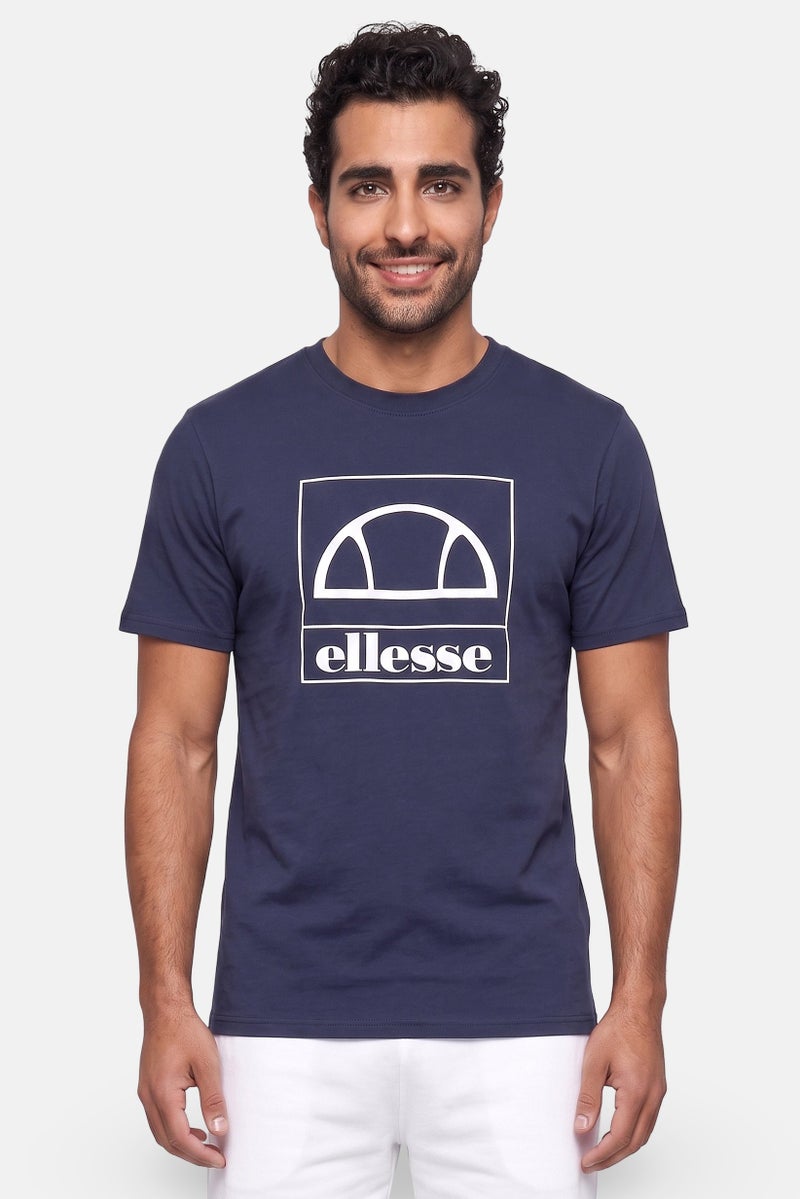 Ellesse Men Sportwear Fit Short Sleeve Training T-Shirt, Navy Blue - Image 1