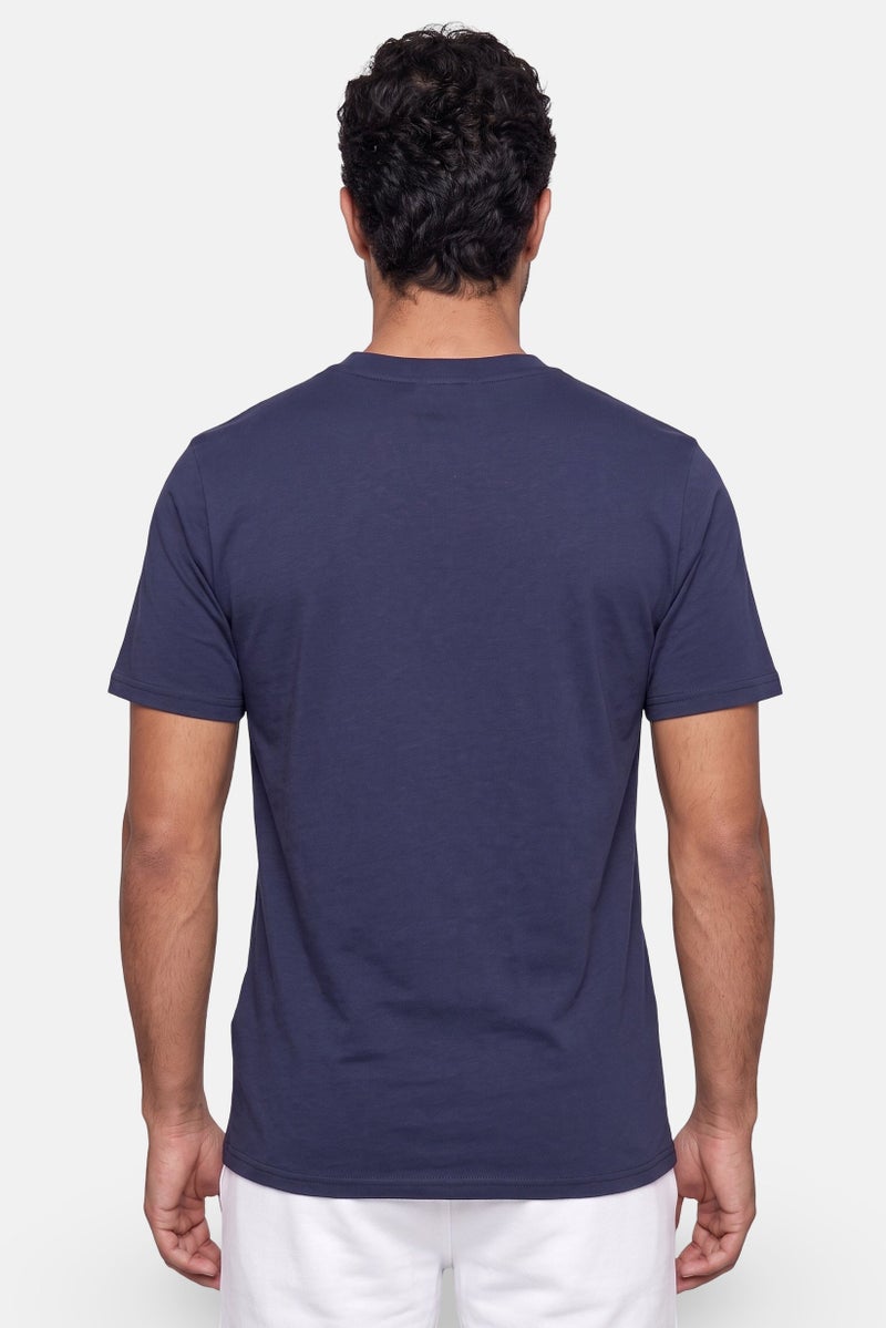 Ellesse Men Sportwear Fit Short Sleeve Training T-Shirt, Navy Blue - Image 4