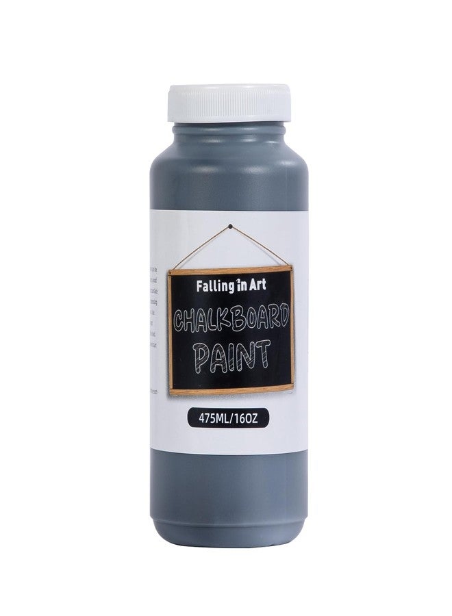 Falling in Art Chalkboard Paint, 16 Oz Black Chalkboard Paint Use on Walls, Doors, Paper, Wood, Ideal for Decorations and DIY Projects - Image 1