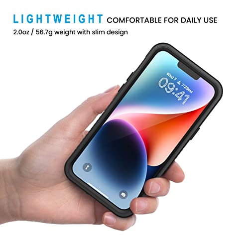 Lanhiem for iPhone 14 Case, IP68 Waterproof Dustproof with Built-in Screen Protector, Rugged Full Body Shockproof Phone Cover for iPhone 14, 6.1 inch (Black) - Image 4