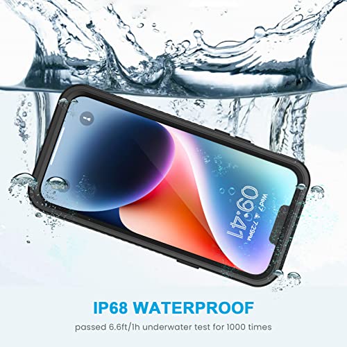 Lanhiem for iPhone 14 Case, IP68 Waterproof Dustproof with Built-in Screen Protector, Rugged Full Body Shockproof Phone Cover for iPhone 14, 6.1 inch (Black) - Image 2