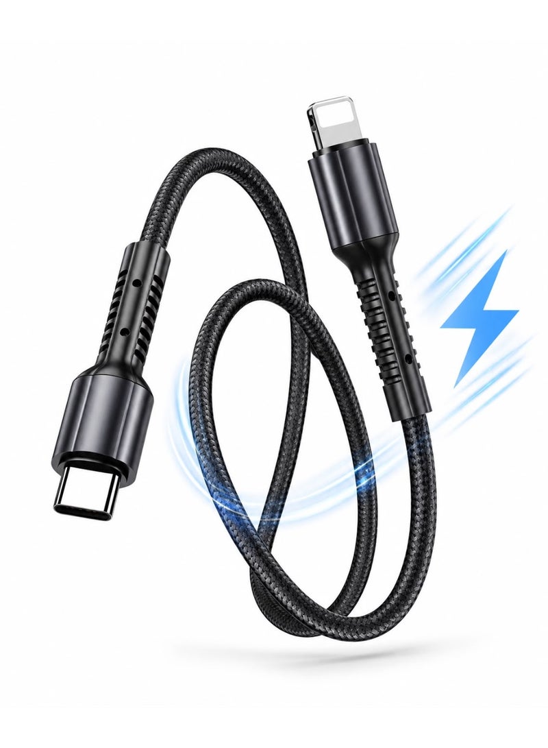 كابل USB-C إلى لايتنينج، شحن سريع PD بقوة 20 واط، مضفر بالنايلون، 1 متر - Image 2
