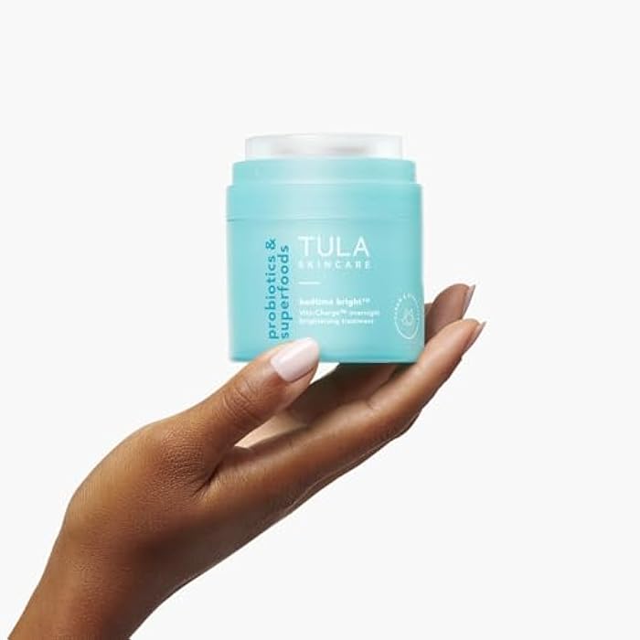 TULA Skin Care Bedtime - Bright Vita-Charge™ Overnight Brightening Treatment, Vitamin C & Niacinamide help Even Skin Tone & Texture, 1.7fl oz - Image 3