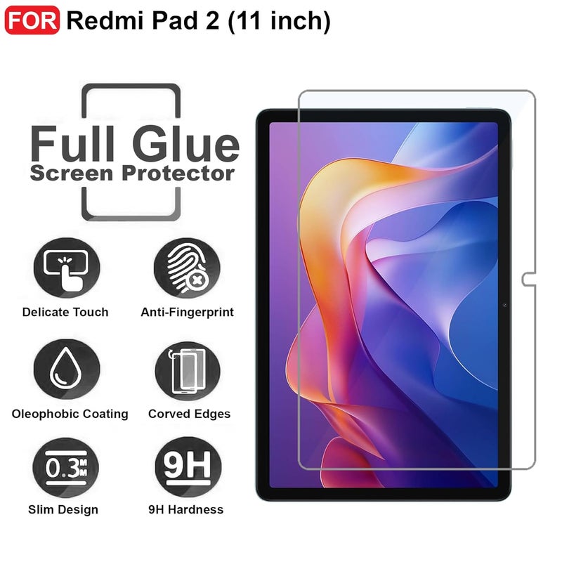 Cedo زجاج مقسى لجهاز Redmi Pad 2 (11 بوصة) | واقي شاشة زجاج مقسى شفاف لجهاز Redmi Pad 2 (11 بوصة) - Image 4