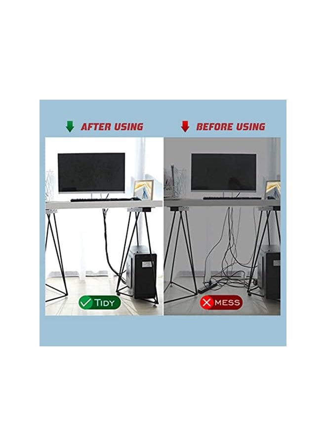 Cable Ties Reusable Fastening Hook and Loop Straps Wires Organizer Ties, Adjustable Cable Management Cord Ties for Tidy TV Computer Power USB Charger Mouse Data Cables (36ft)
