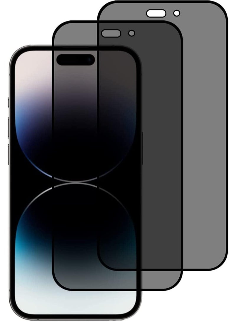 ELTRAZONE [2 Pack] Privacy Screen Protector for iPhone 16 Pro – Anti-Peep, Full Coverage Tempered Glass, Anti-Spy Privacy Protection, Scratch-Resistant, Easy Installation - Image 1