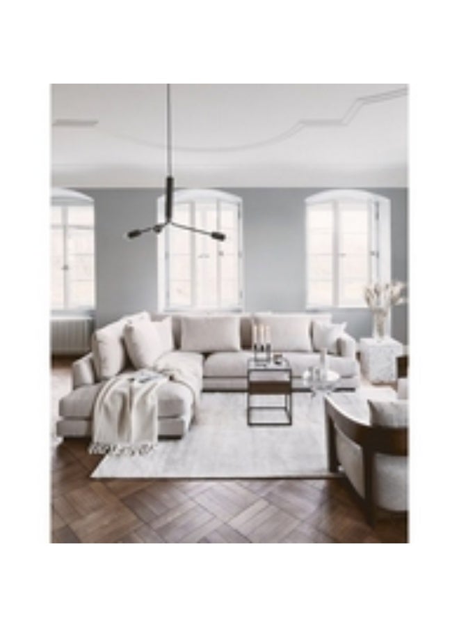 هومزمارت كنبة زاوية خشب سويدي وكتان - بيج - Image 3