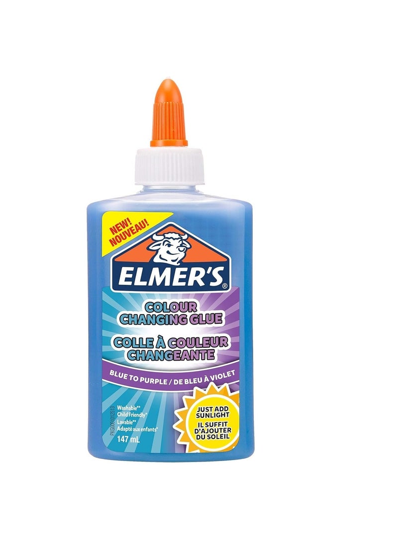 Elmers Liquid Color Changing Glue Blue To Purple Colour Glue - Image 1