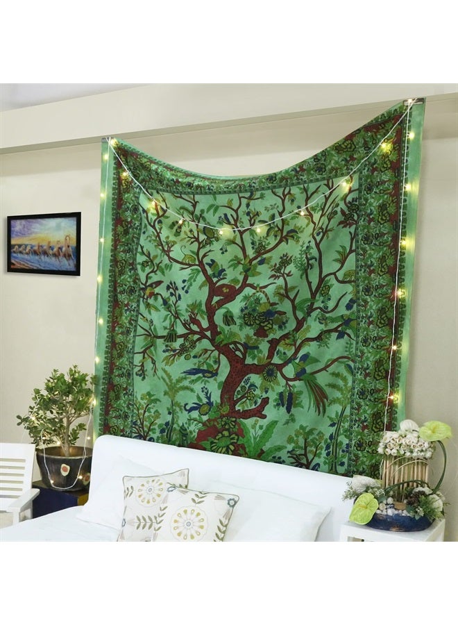Craft Trade تجسيد شجرة الحياة - تزيين حائط جمالي مدهش - ديكور منزلي لغرفة المعيشة وغرفة النوم - أخضر - 84x90 بوصة - Image 4
