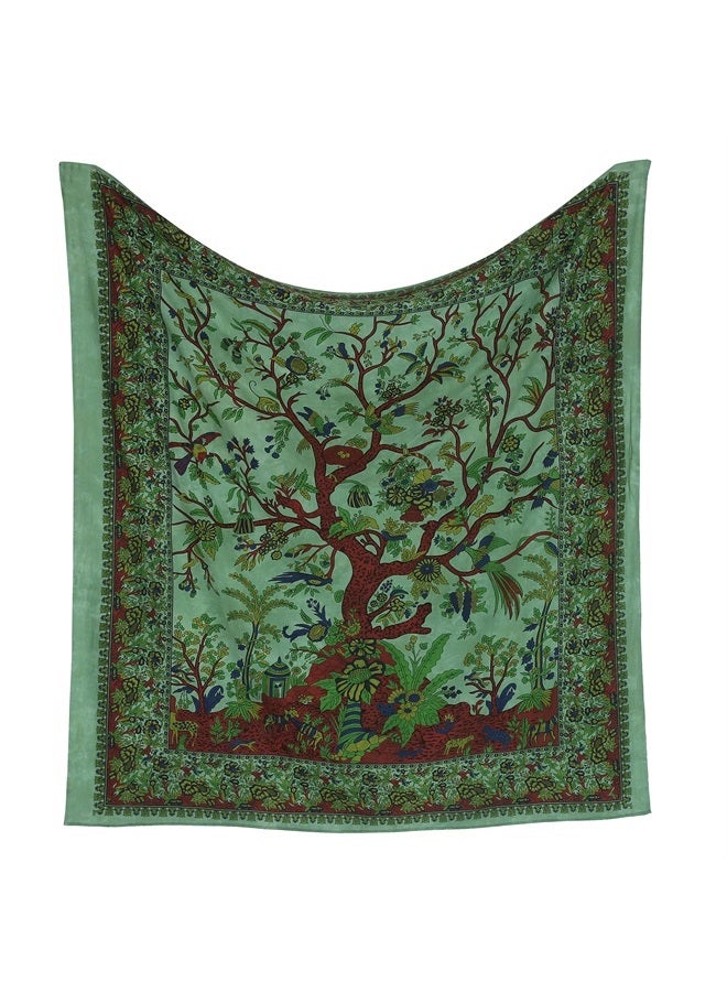 Craft Trade تجسيد شجرة الحياة - تزيين حائط جمالي مدهش - ديكور منزلي لغرفة المعيشة وغرفة النوم - أخضر - 84x90 بوصة - Image 3