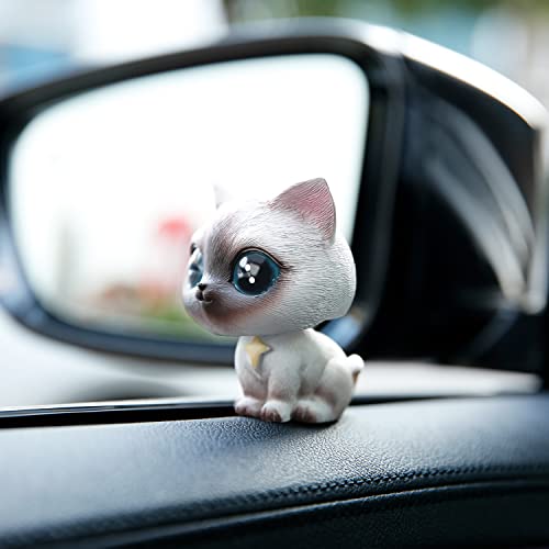 YGMONER Cat Bobblehead Ornaments Car Dashboard Shake Head Decoration (Siamese) - Image 4