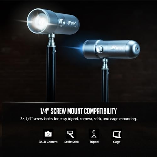 HIFFIN G-Flash RGB Photography Flashlight Portable Video Light LED Spotlight 7500mAh Battery 1–100% Dimming 4 Color Modes 20 GOBO Filters USB-C for Recording Studio Lighting, YouTube, Reels, Vlogging - Image 3