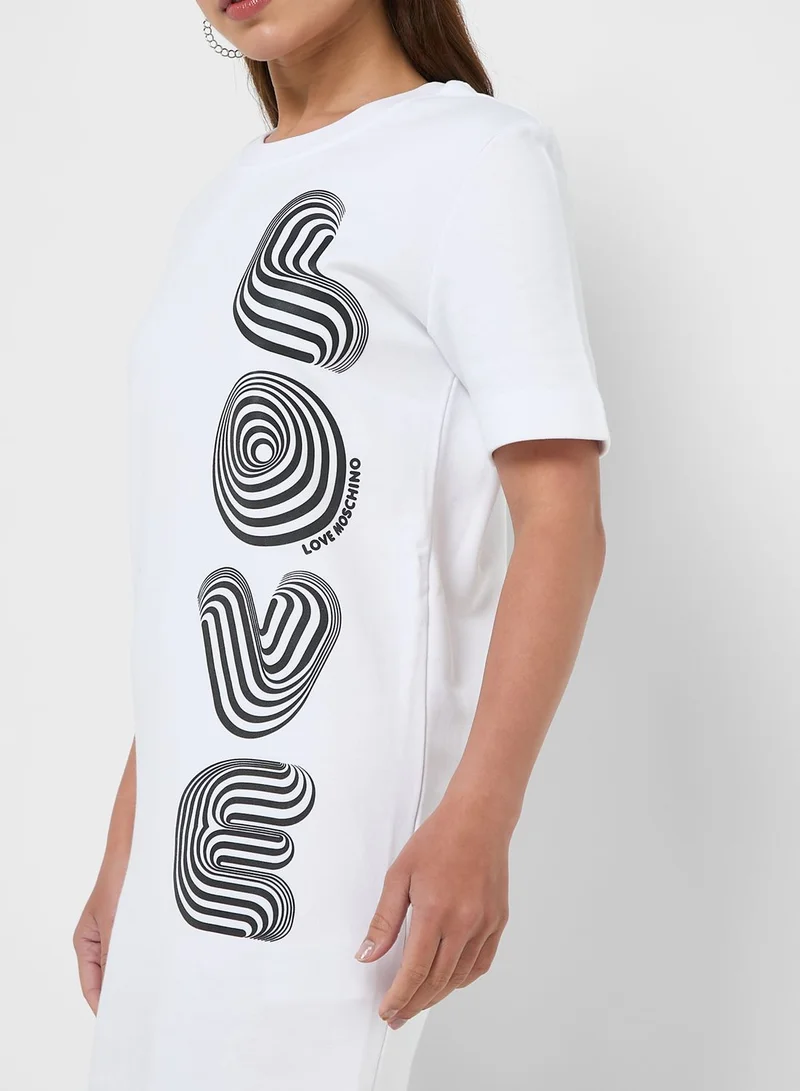 Love Moschino Crew Neck T-Shirt