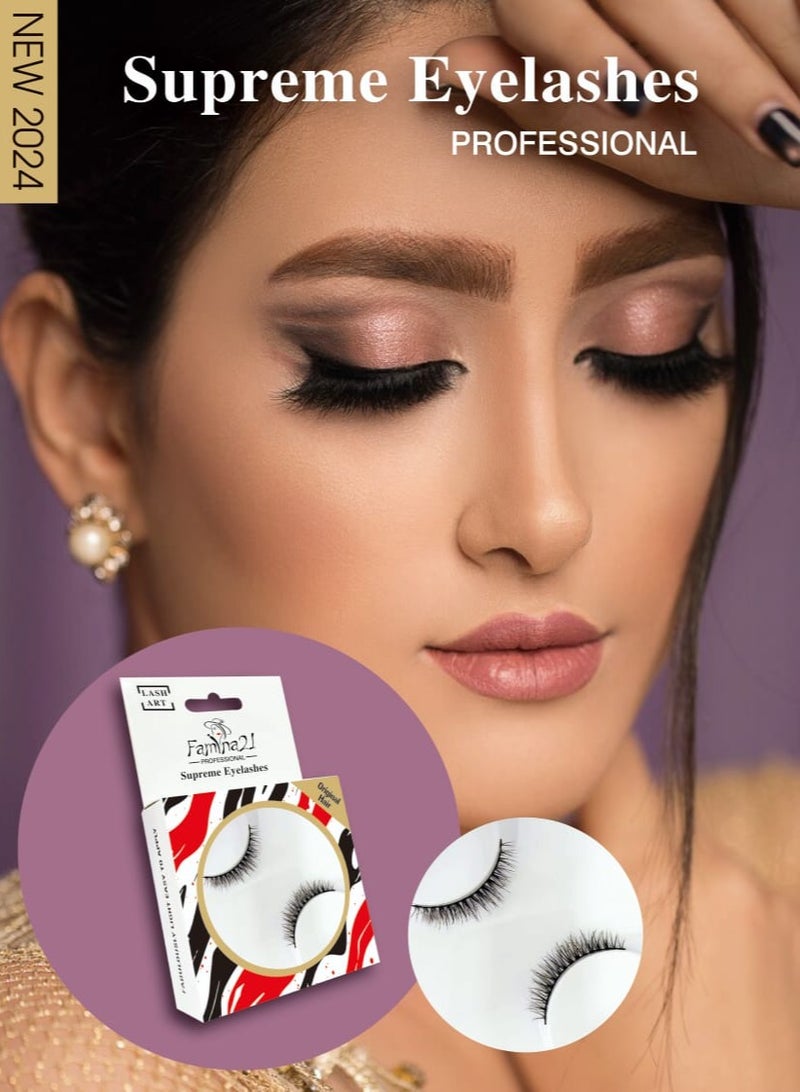 Famina21 Supreme Eyelashes - 20 Models, Natural and Lightweight, Reusable False Eyelashes (FM07) - Image 3