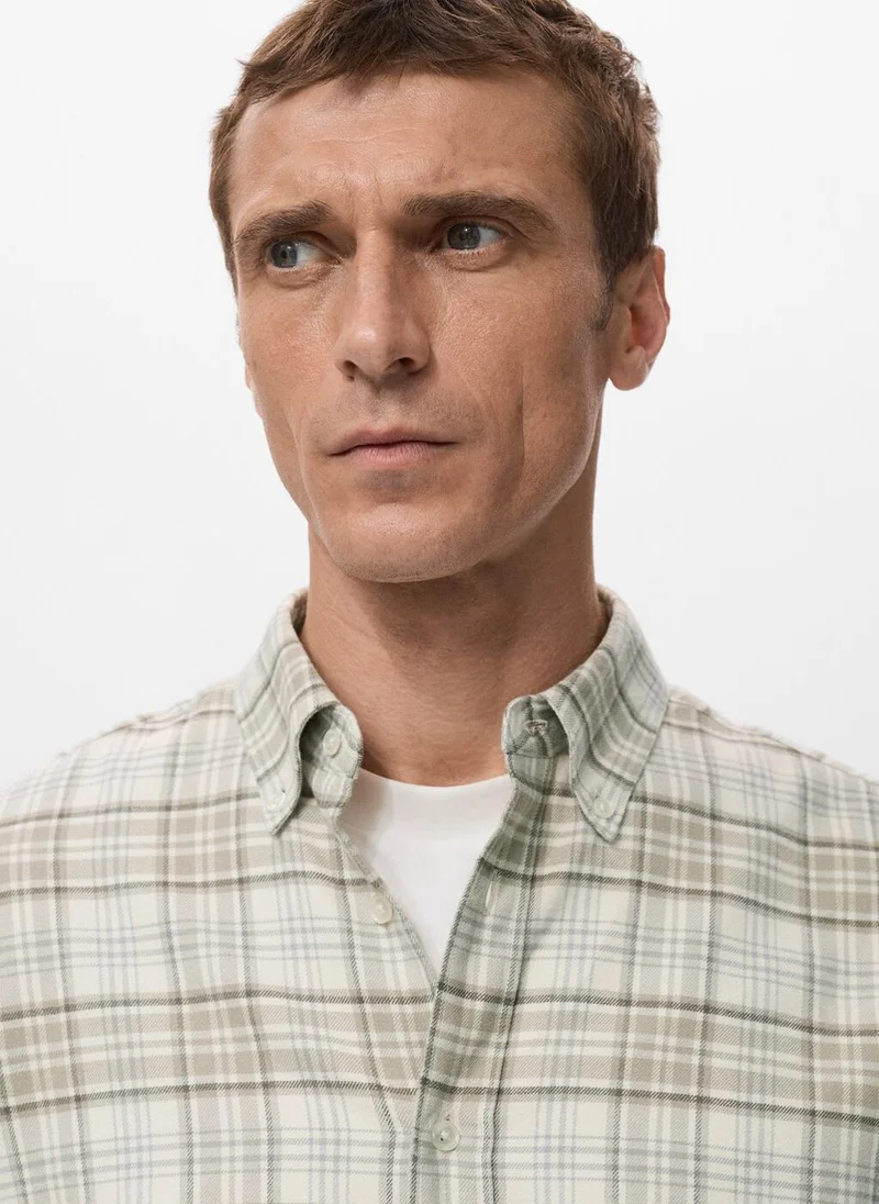 Mango Man  Regular-fit check flannel shirt for Men | Best Price UAE