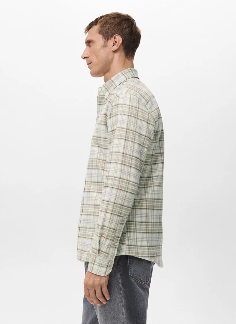 Mango Man  Regular-fit check flannel shirt for Men | Best Price UAE