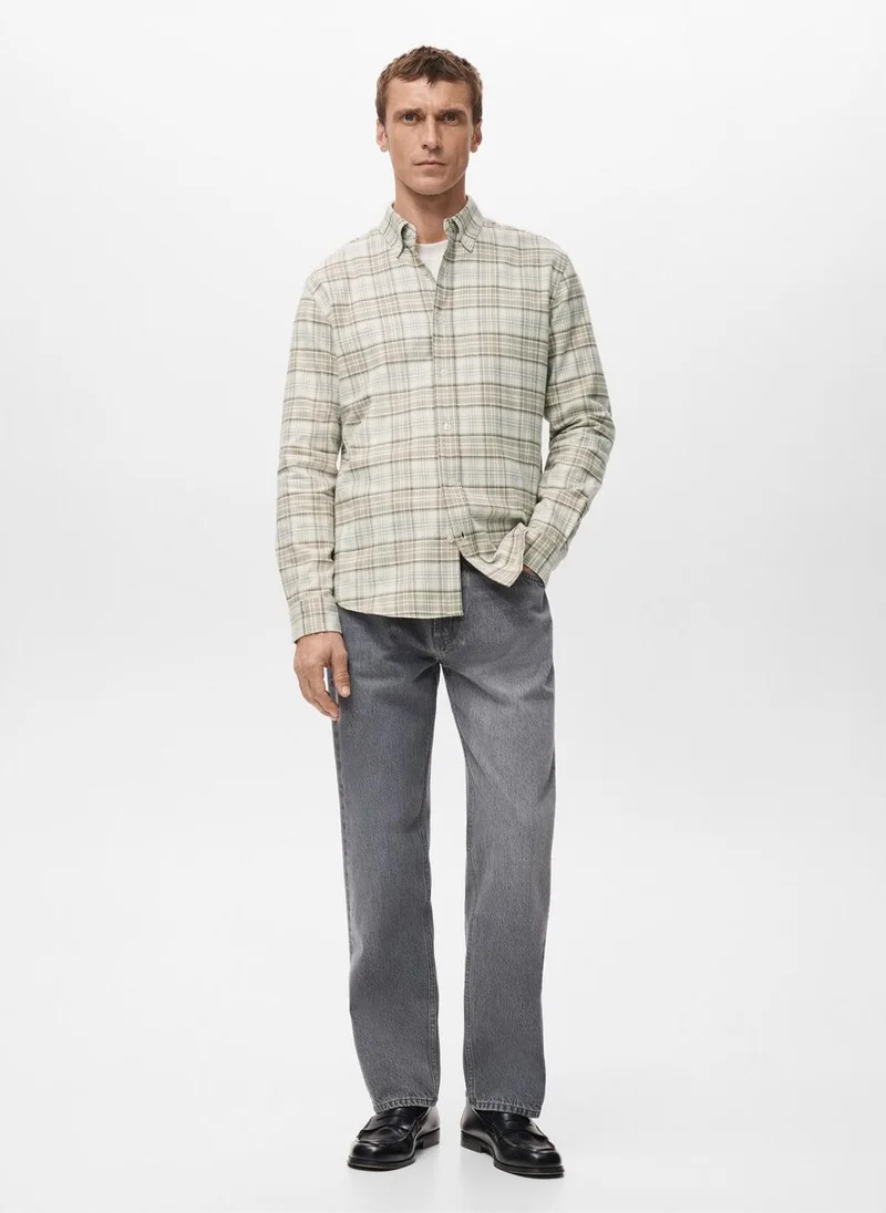 Mango Man  Regular-fit check flannel shirt for Men | Best Price UAE