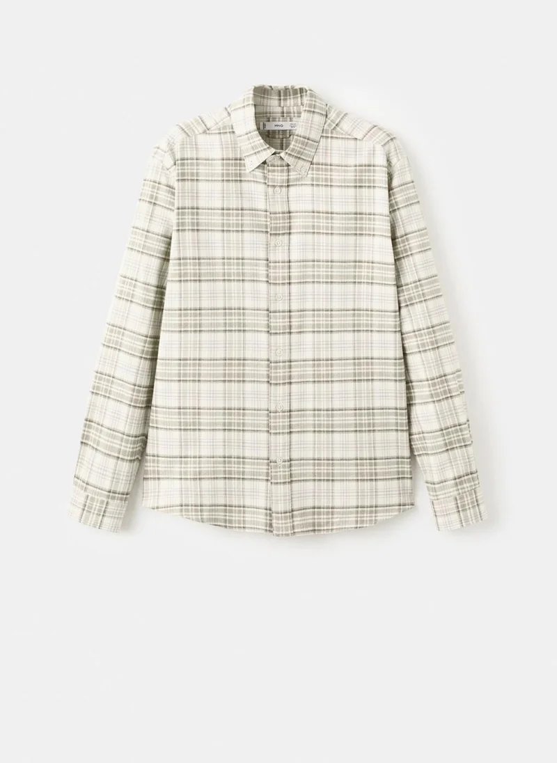 Mango Man  Regular-fit check flannel shirt for Men | Best Price UAE