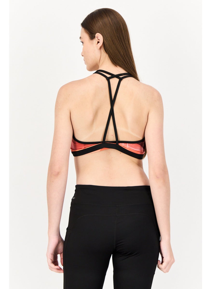 Reebok Women Brand Logo Padded Sports Bra, Multicolor  - Image 3