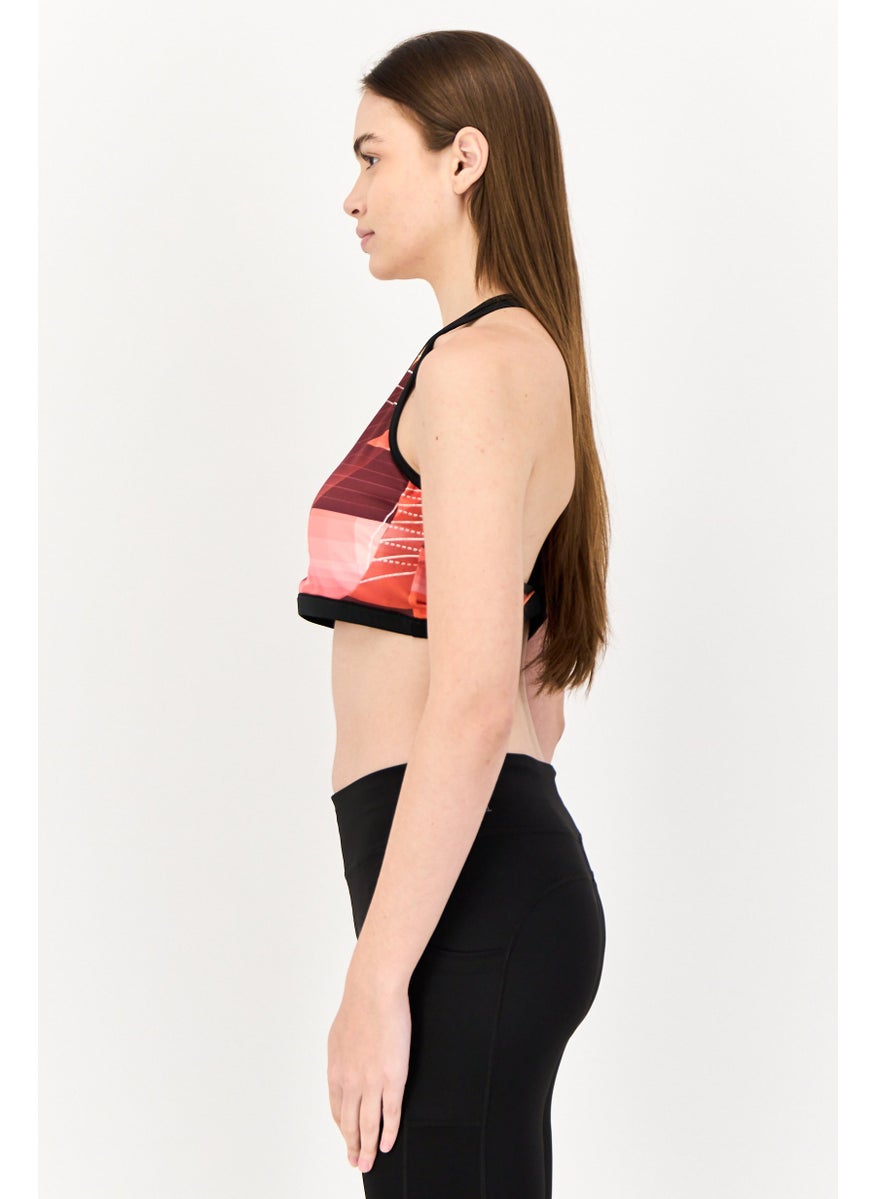 Reebok Women Brand Logo Padded Sports Bra, Multicolor  - Image 2