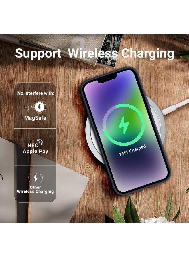 أكاليكس جراب سيليكون سائل فاخر لهاتف آيفون 12 برو ماكس، تصميم نحيف، ملمس ناعم مع بطانة من الألياف الدقيقة وحماية معززة للكاميرا - متين ومقاوم لبصمات الأصابع | أخضر داكن - Image 3
