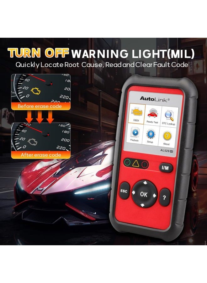 Autel AutoLink AL529HD for Heavy Duty Vehicles Advanced AL529 OBD2 Code Scanner AutoVIN Read Enhanced Codes for Ford/GM/Chrysler Freeze Frame Data Multilingual menu DTC Definitions - Image 5