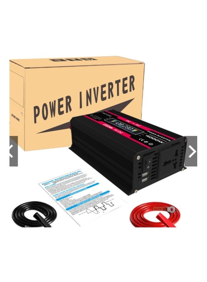 Generic Vehicle solar inverter 4000W sine wave inverter, 12V to 230V, for automotive/outdoor station wagon fans  - Image 1