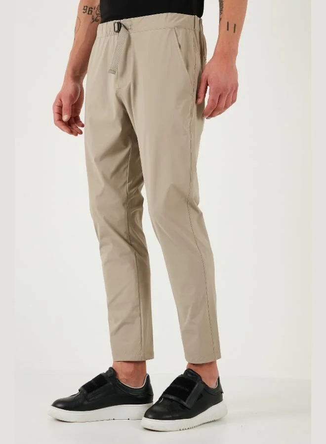 Buratti  Buratti Slim Fit Elastic Waistband Pipe Leg Belt Detailed Trousers Men's TROUSERS 5543S86JMILANO for Men | Best Price UAE